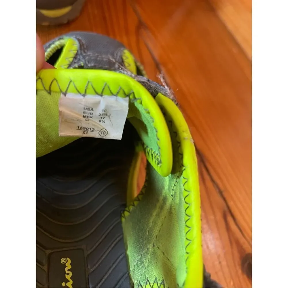 Champion Boys Sandals - Size 10 - Neon Green And Grey